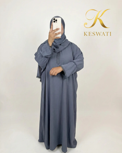 Abaya Classique Grey – Élégance & Confort au Quotidien